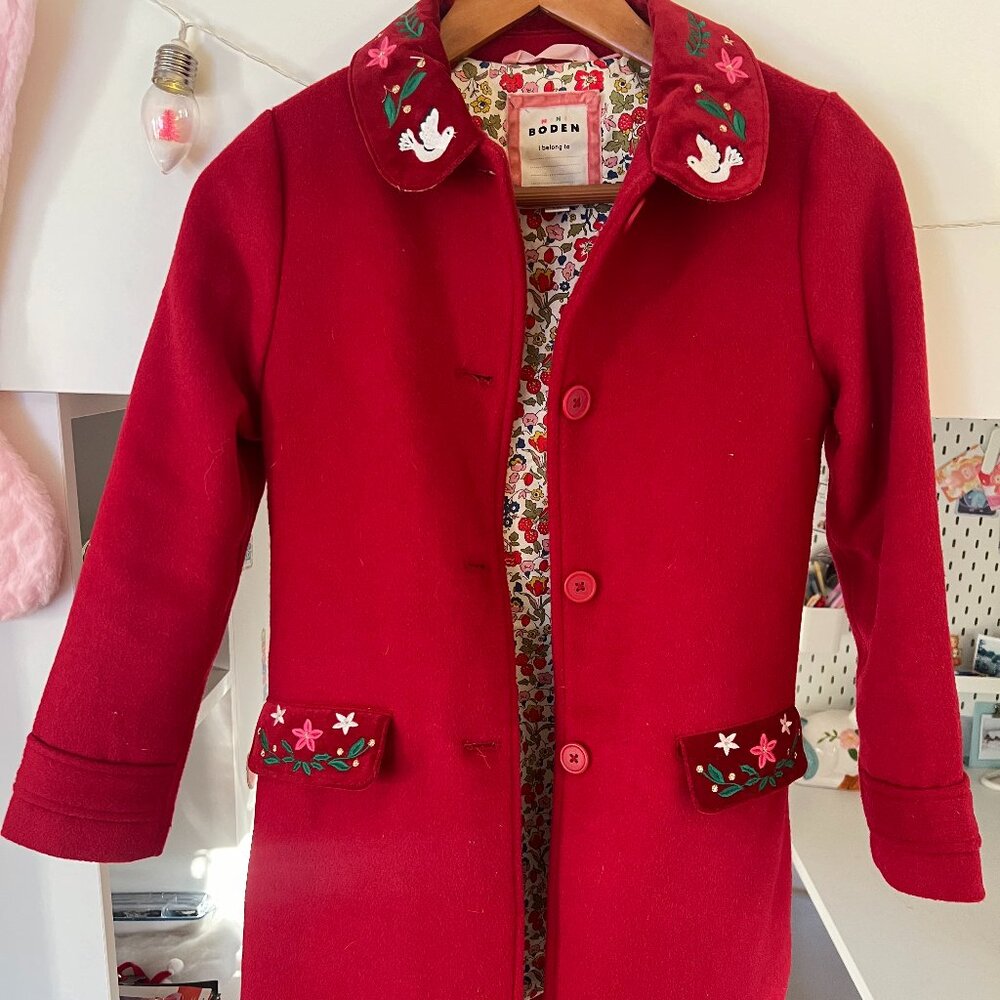 Mini Boden Wool Blend Coat - Size 8-9 Kids
